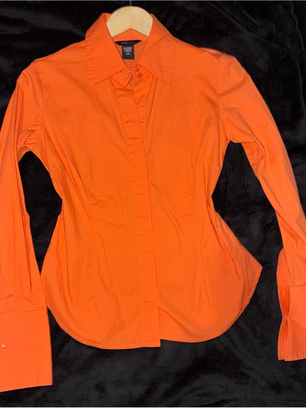 Moda International Orange Button-Down Shirt